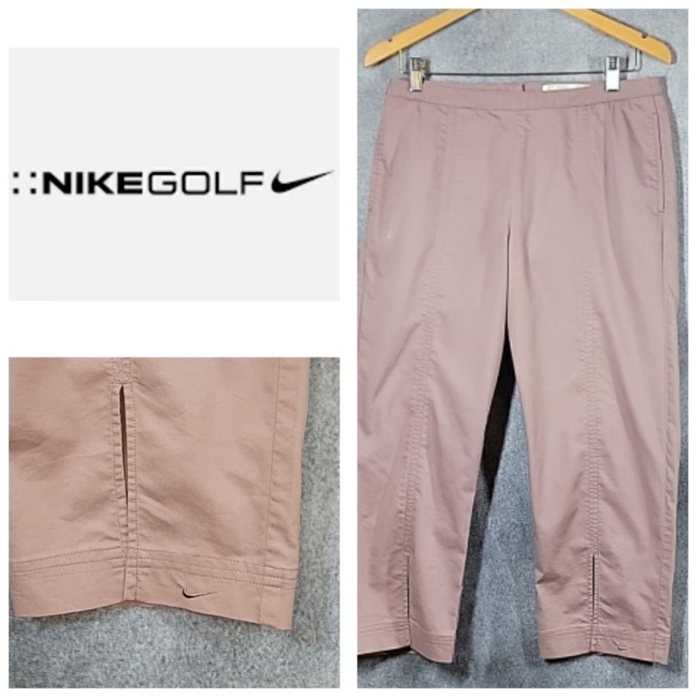 Nike Women's Dusty Pink Golf Cropped Pants- Dri Fit